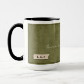 Custom Initial Moss Green Forest Storyteller Mug Tasse (Links)