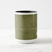Custom Initial Moss Green Forest Storyteller Mug Tasse (Zentrum)