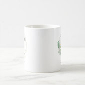 Custom Initial & Name Personalized Monogram Floral Kaffeetasse (Mittel)