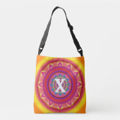 Custom Initial Psychedelic Cross Body Tasche ORANG (Rückseite)