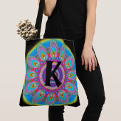 Custom Initial psychedelic Large Tasche BLACK (Von Nahem)