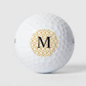 Custom Initial Pumpkin Pinwheels Golfball (Vorderseite)