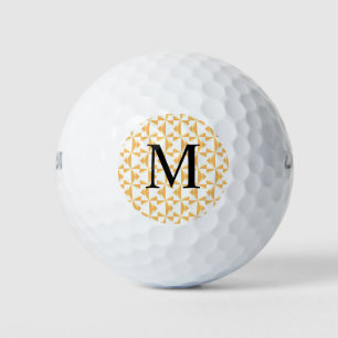 Custom Initial Pumpkin Pinwheels Golfball