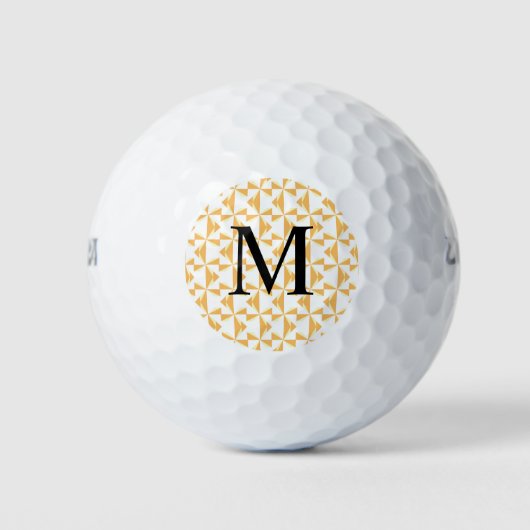 Custom Initial Pumpkin Pinwheels Golfball (Vorderseite)