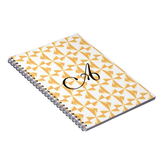 Custom Initial Pumpkin Pinwheels Notizblock (Rechte Seite)