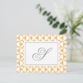 Custom Initial Pumpkin Pinwheels Postkarte (Stehend Vorderseite)