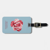 Custom Initial Rose iPhone Case | Modern Floral  Gepäckanhänger (Vorderseite horizontal)