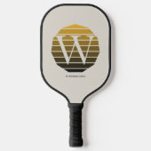 Custom Initial Sunset Circle Pickleball Schläger (Vorderseite)