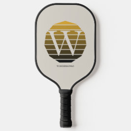 Custom Initial Sunset Circle Pickleball Schläger