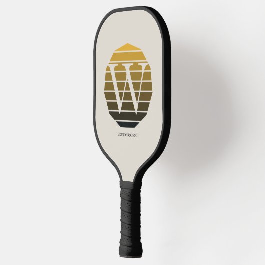 Custom Initial Sunset Circle Pickleball Schläger (Links)