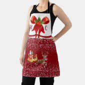 Custom Initialen Weihnachten Schneeflocken Santa R Schürze (InSitu)