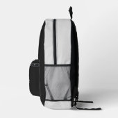 Custom Initials Elegante Manly Black Chic Art Deco Bedruckter Rucksack (Rechts)