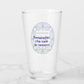 Custom Initials Elegante Manly Green Chic Art Deco Glas (Rückseite)