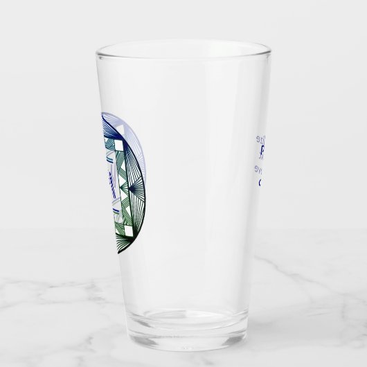 Custom Initials Elegante Manly Green Chic Art Deco Glas (Links)