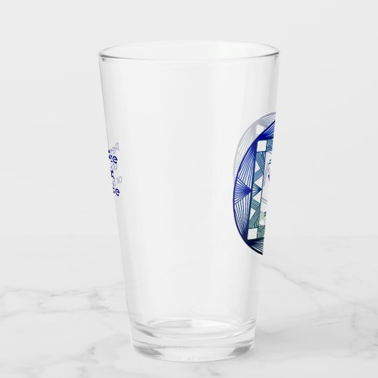 Custom Initials Elegante Manly Green Chic Art Deco Glas (Rechts)