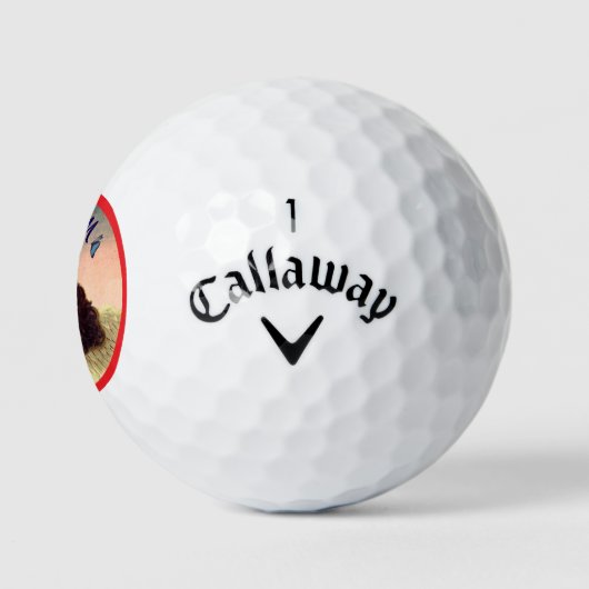 CUSTOM INITIALS GOLF BALL VINTAGE ANGEL (Logo)