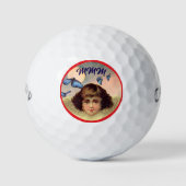 CUSTOM INITIALS GOLF BALL VINTAGE ANGEL (Vorderseite)