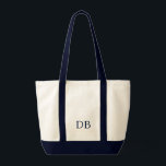 Custom Initials Jumbo Tote Bag Tragetasche<br><div class="desc">Jumbo Tote Tasche ist in der marineblau Farbe dargestellt. Passen Sie diesen Sack an und ändern Sie die Beispielinitialen in Ihren eigenen.</div>