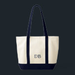 Custom Initials Jumbo Tote Bag Tragetasche<br><div class="desc">Jumbo Tote Tasche ist in der marineblau Farbe dargestellt. Passen Sie diesen Sack an und ändern Sie die Beispielinitialen in Ihren eigenen.</div>