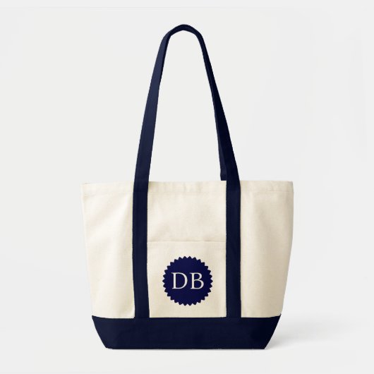 Custom Initials Jumbo Tote Bag Tragetasche (Vorne)