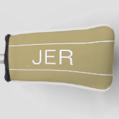 Custom Initials Modern Monogram Sports Pro Gold Golf Headcover (Vorderseite)