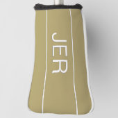 Custom Initials Modern Monogram Sports Pro Gold Golf Headcover (Rotieren 90)