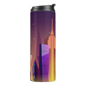 Custom Initials New York Illustration tumbler Thermosbecher (Nach links gedreht)