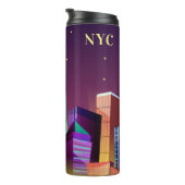 Custom Initials New York Illustration tumbler Thermosbecher (Nach rechts gedreht)