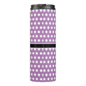 Custom Initials Polka Dot Thermal Tumbler Thermosbecher (Rückseite)