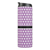 Custom Initials Polka Dot Thermal Tumbler Thermosbecher (Nach rechts gedreht)