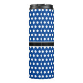 Custom Initials Polka Dot Thermal Tumbler Thermosbecher (Rückseite)