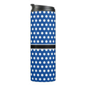 Custom Initials Polka Dot Thermal Tumbler Thermosbecher (Nach rechts gedreht)