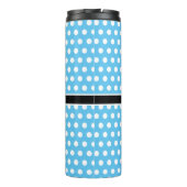 Custom Initials Polka Dot Thermal Tumbler Thermosbecher (Rückseite)