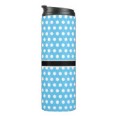 Custom Initials Polka Dot Thermal Tumbler Thermosbecher (Nach rechts gedreht)