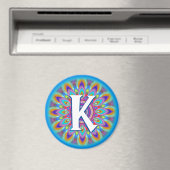 Custom initials psychedelische Kühlschrankmagnet B (In Situ (Geschirrspüler))