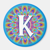Custom initials psychedelische Kühlschrankmagnet B (Vorne)
