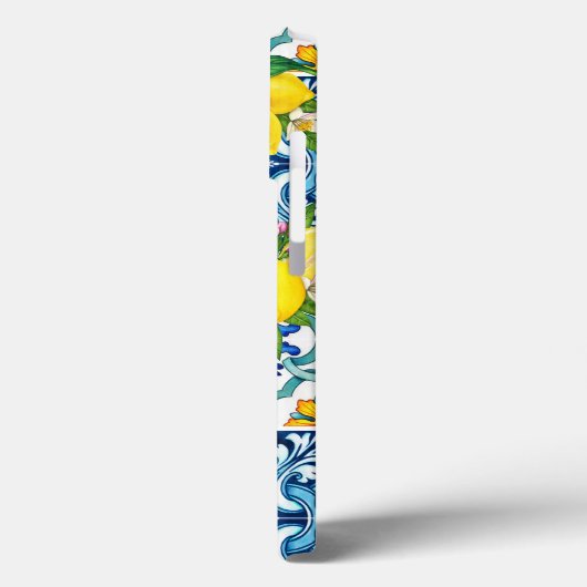 Custom Initials Sizilian Tiles Citrus Baroque Case-Mate iPhone Hülle (Rückseite / Links)