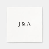 Custom Initials Wedding Napkin Serviette (Vorderseite)