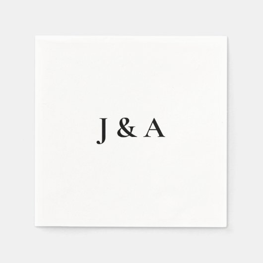 Custom Initials Wedding Napkin Serviette (Vorderseite)
