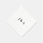 Custom Initials Wedding Napkin Serviette (Ecke)