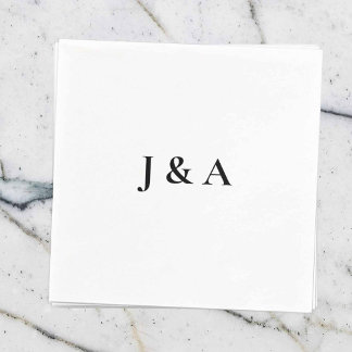 Custom Initials Wedding Napkin Serviette