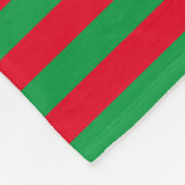 Custom Initials Weihnachten Rot/Grüne Streifen Fleecedecke (Ecke)