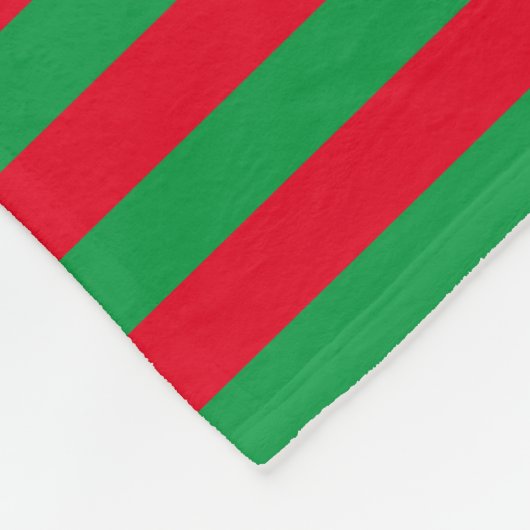 Custom Initials Weihnachten Rot/Grüne Streifen Fleecedecke (Ecke)