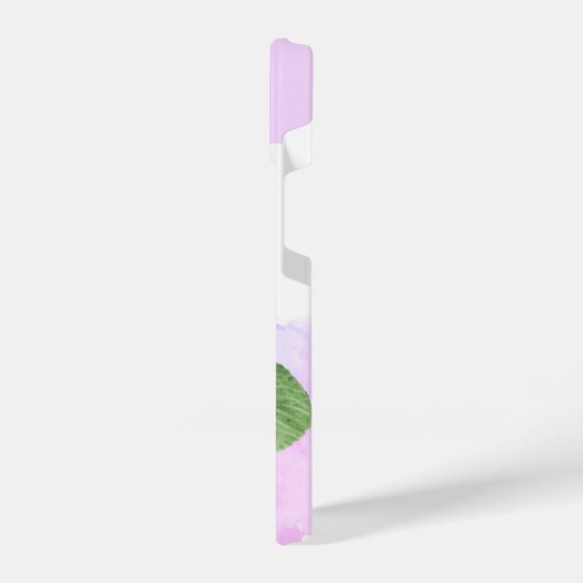 Custom Initials Wild Violet Garden Blume Kunst, Di iPhone Hülle (Linke Seite)