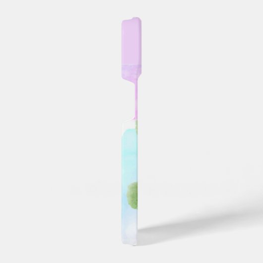 Custom Initials Wild Violet Garden Blume Kunst, Di iPhone Hülle (Rechte Seite)