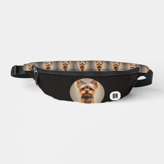 Custom Initials Yorkshire Terrier Yorkie Dog Bauchtasche (Vorderseite)