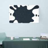 Custom Ink Splash Banner - Kohle auf Weiß (Messeveranstaltung)