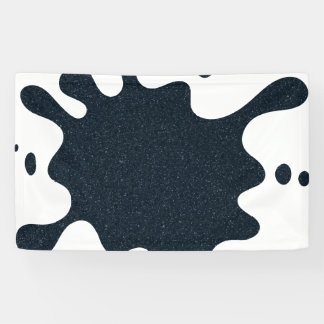 Custom Ink Splash Banner - Kohle auf Weiß