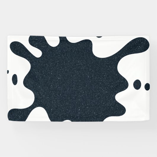 Custom Ink Splash Banner - Kohle auf Weiß (Horizontal)