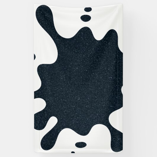 Custom Ink Splash Banner - Kohle auf Weiß (Vertikal)